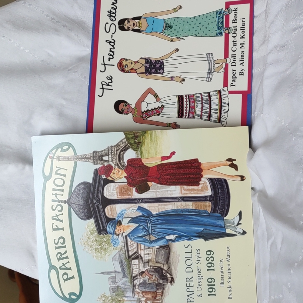 Paper Doll Books- Lot of 2, Parisian Fashion 1919-1939 & The Trend Setters